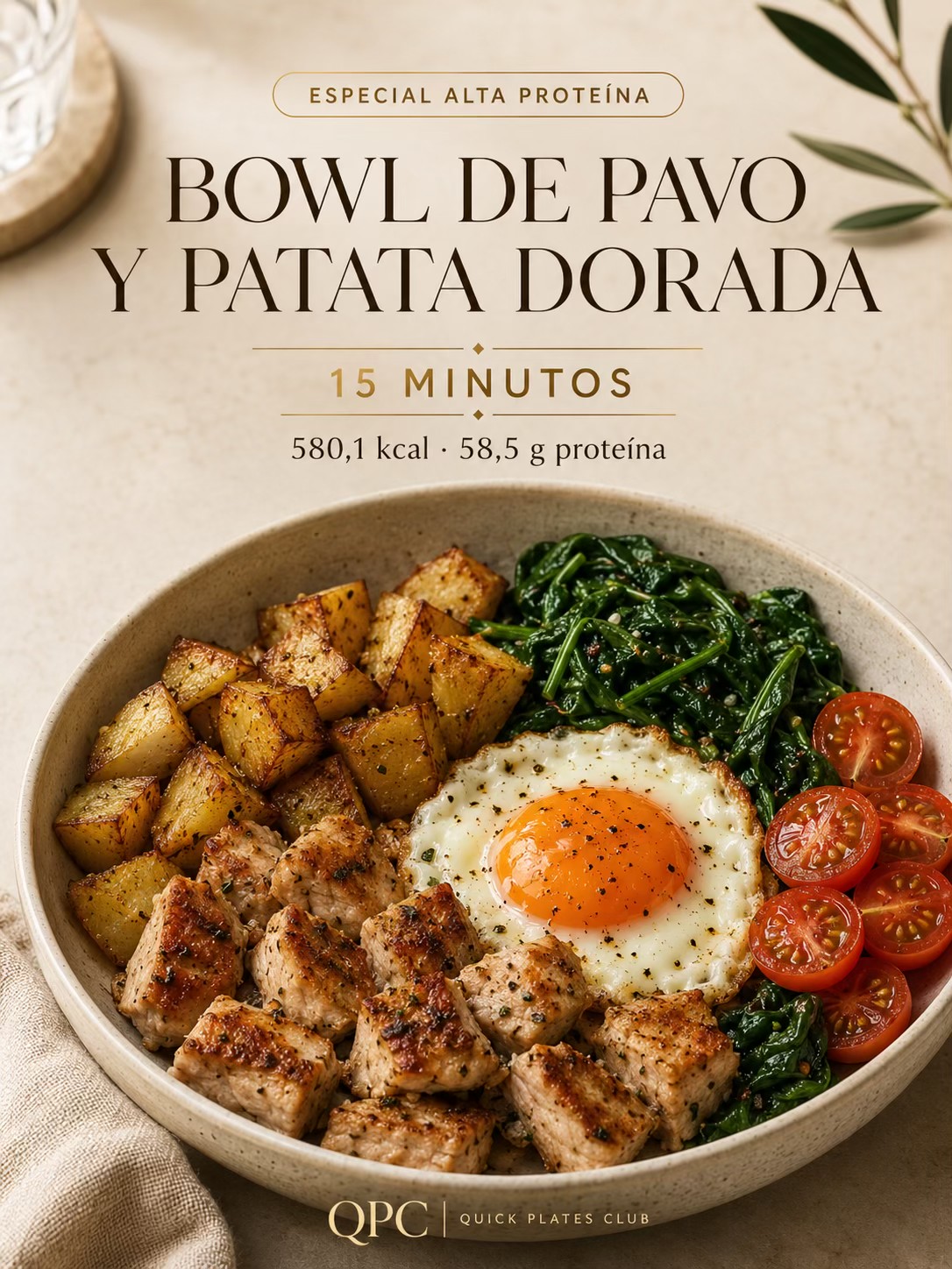 Bowl de pavo y patata dorada | Especial Alta Proteína