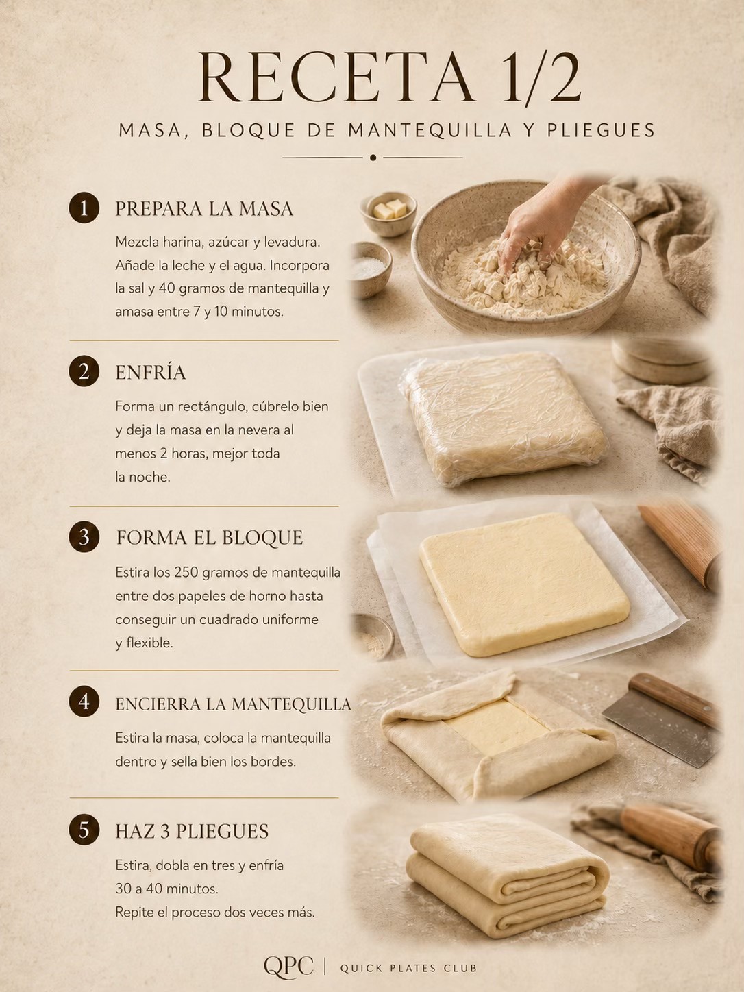 Croissants caseros de mantequilla - receta