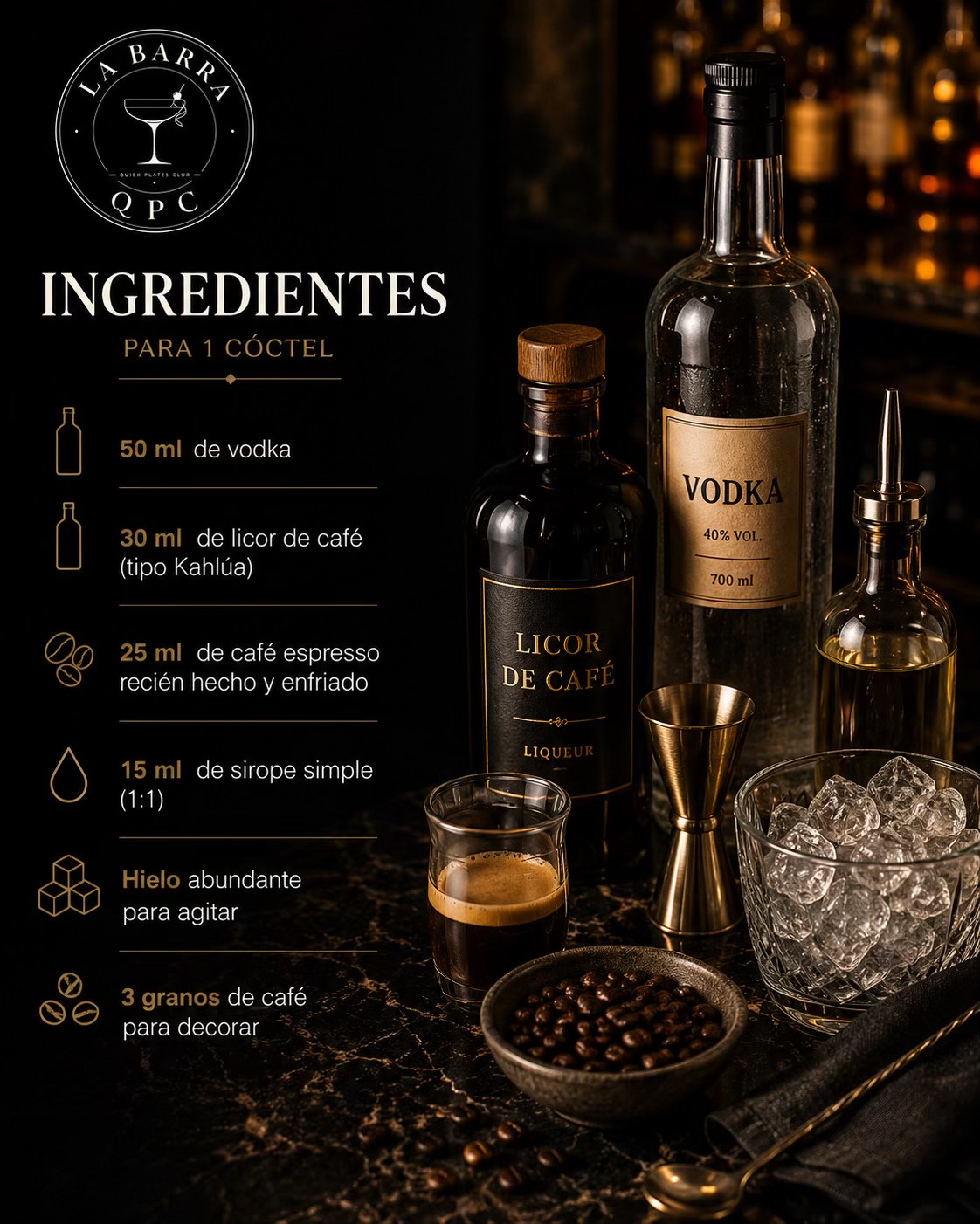 Espresso Martini - ingredientes