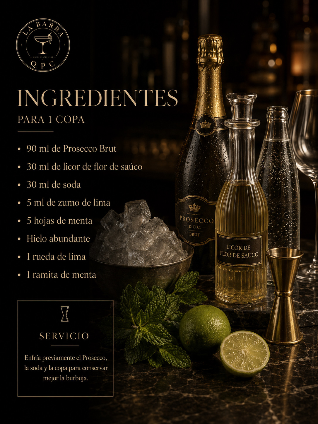 Hugo Spritz de flor de saúco - ingredientes