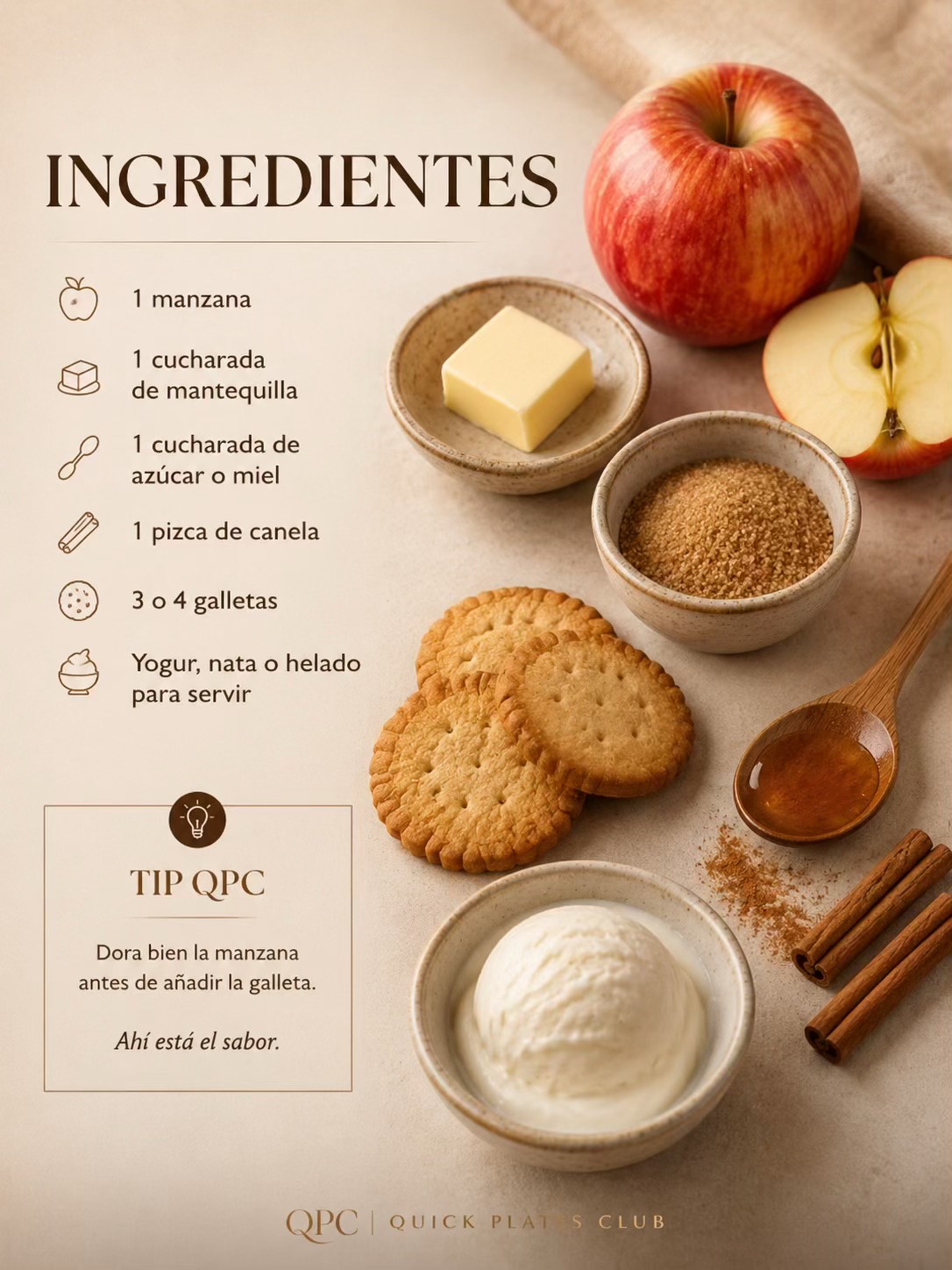 MANZANA CRUJIENTE EN 10 MINUTOS - receta