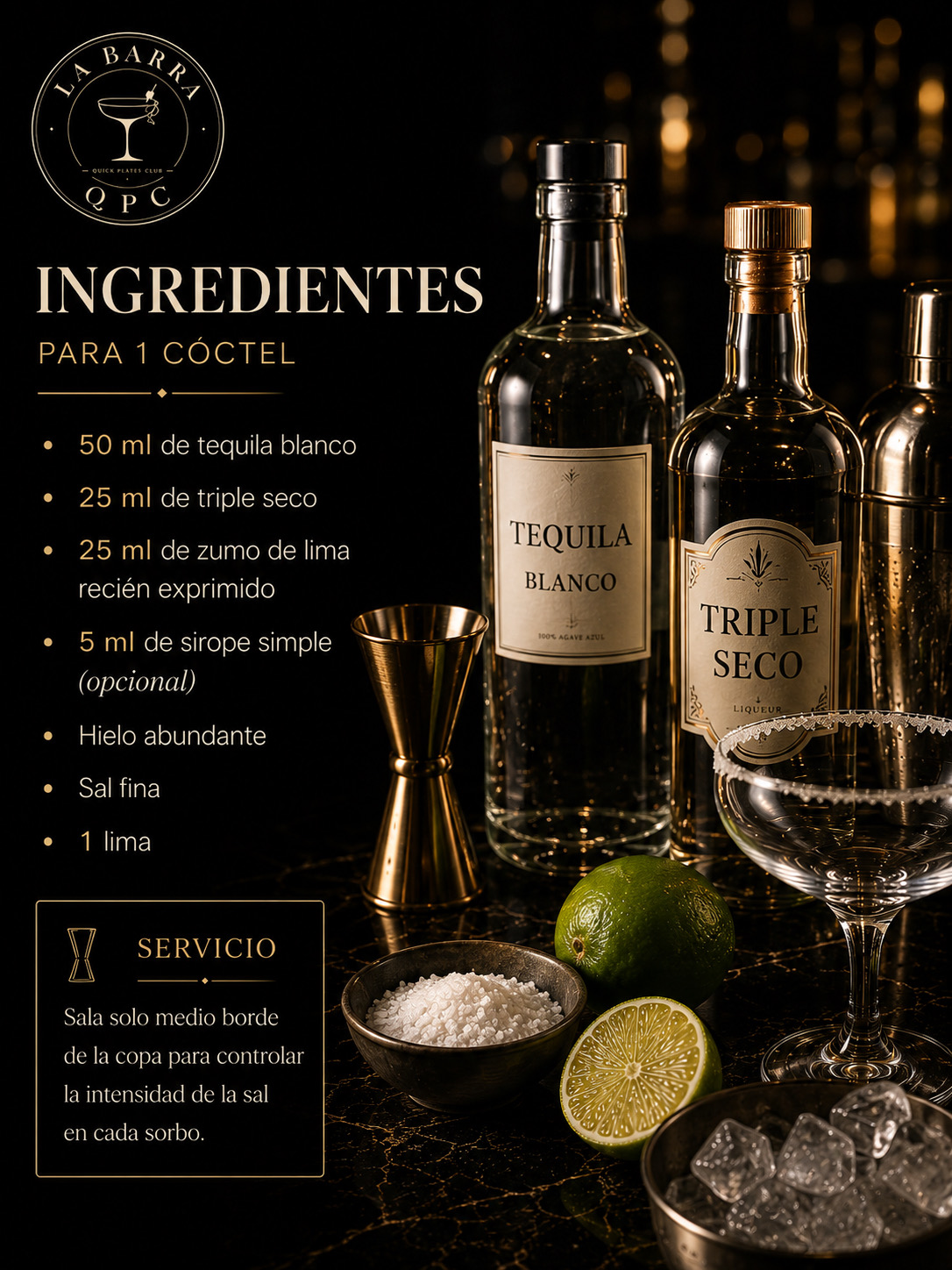 Margarita clásica - ingredientes