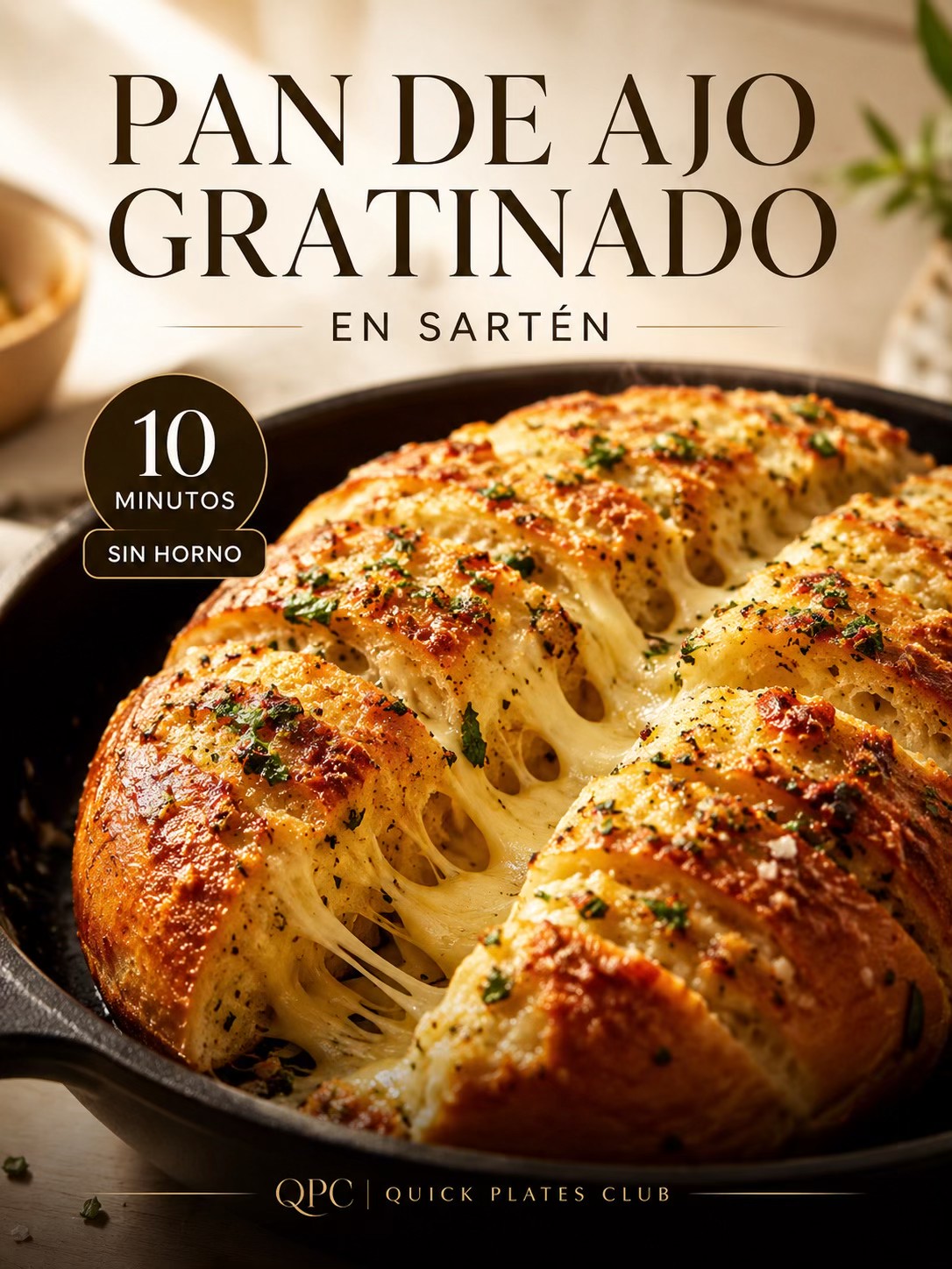 PAN DE AJO GRATINADO EN SARTÉN