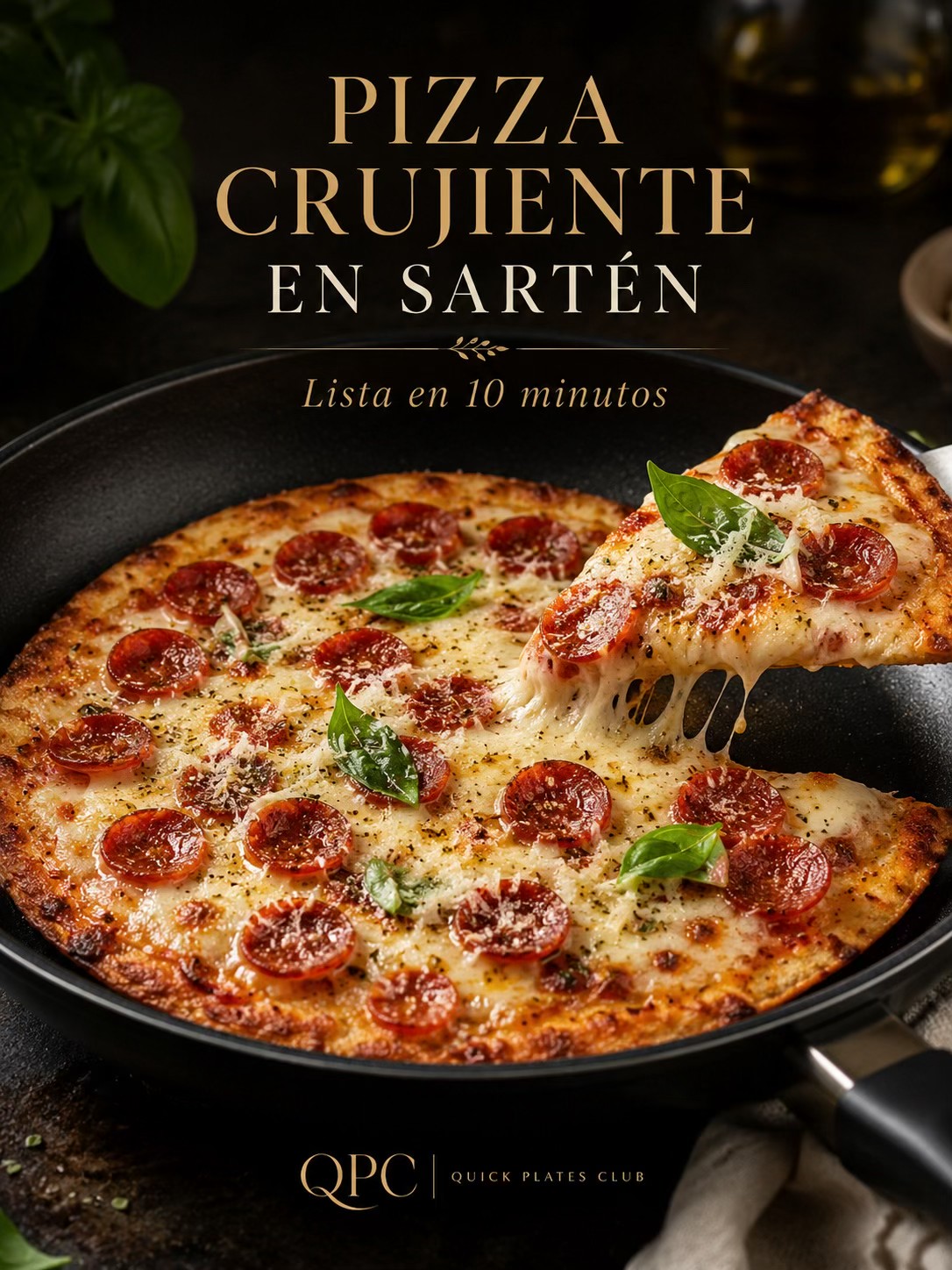 PIZZA CRUJIENTE EN SARTÉN