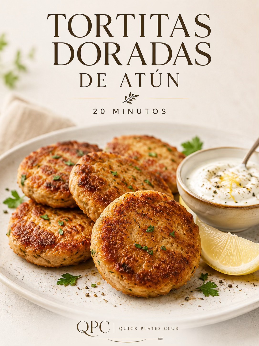 Tortitas doradas de atún en 20 minutos