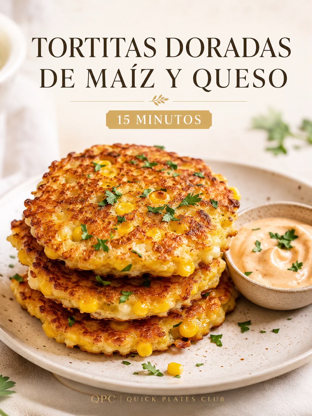 TORTITAS DORADAS DE MAÍZ Y QUESO