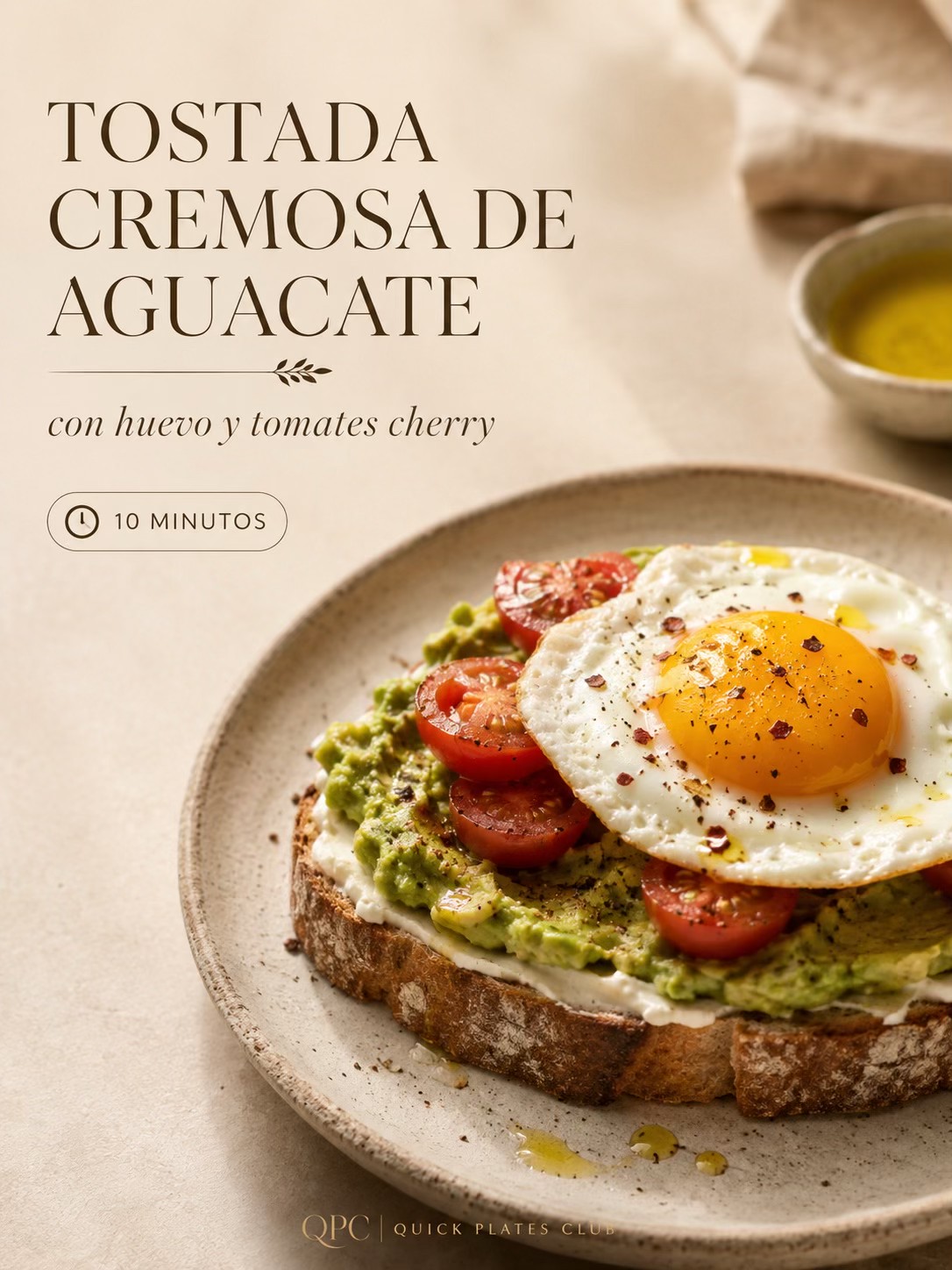 Tostada cremosa de aguacate en 10 minutos